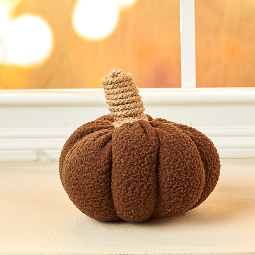 Sherpa Pumpkin-Shaped or Embroidered Autumn Accent Pillow