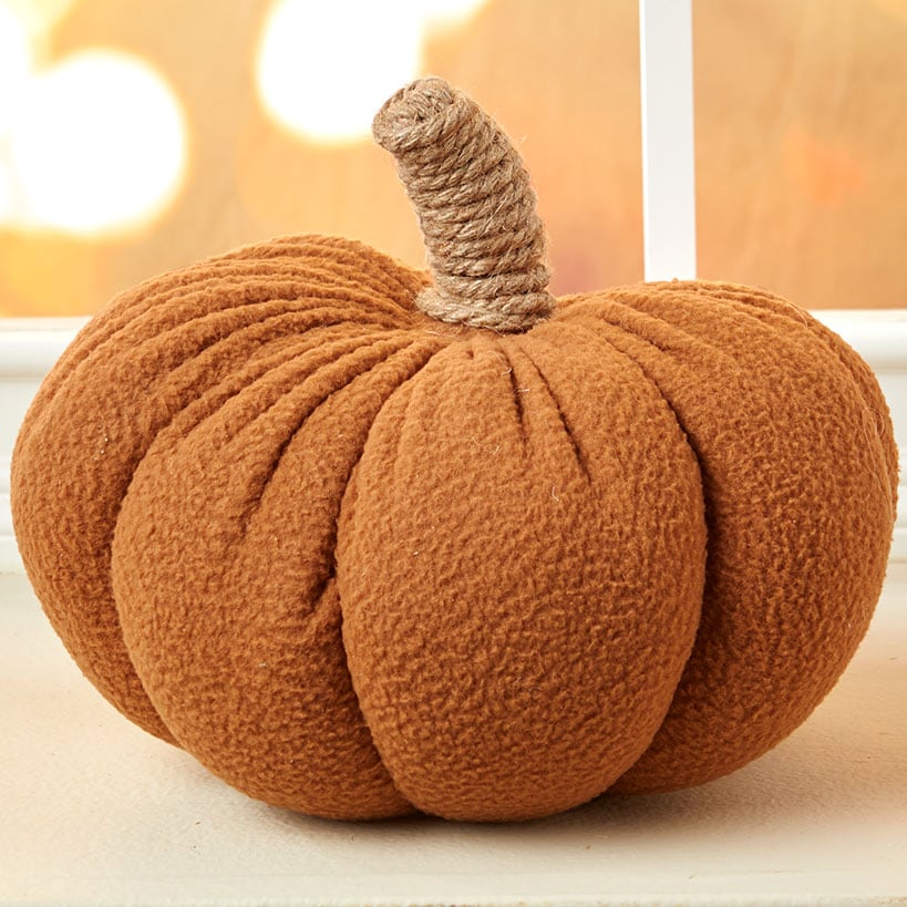 Sherpa Pumpkin-Shaped or Embroidered Autumn Accent Pillow