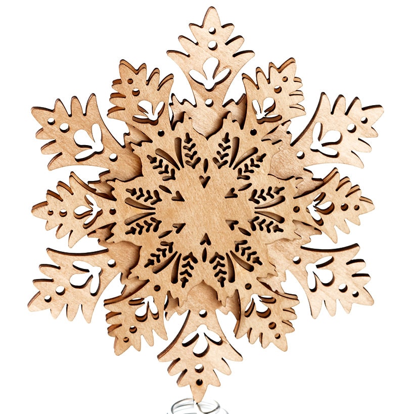 Winter Woodland Snowflake Tree Topper