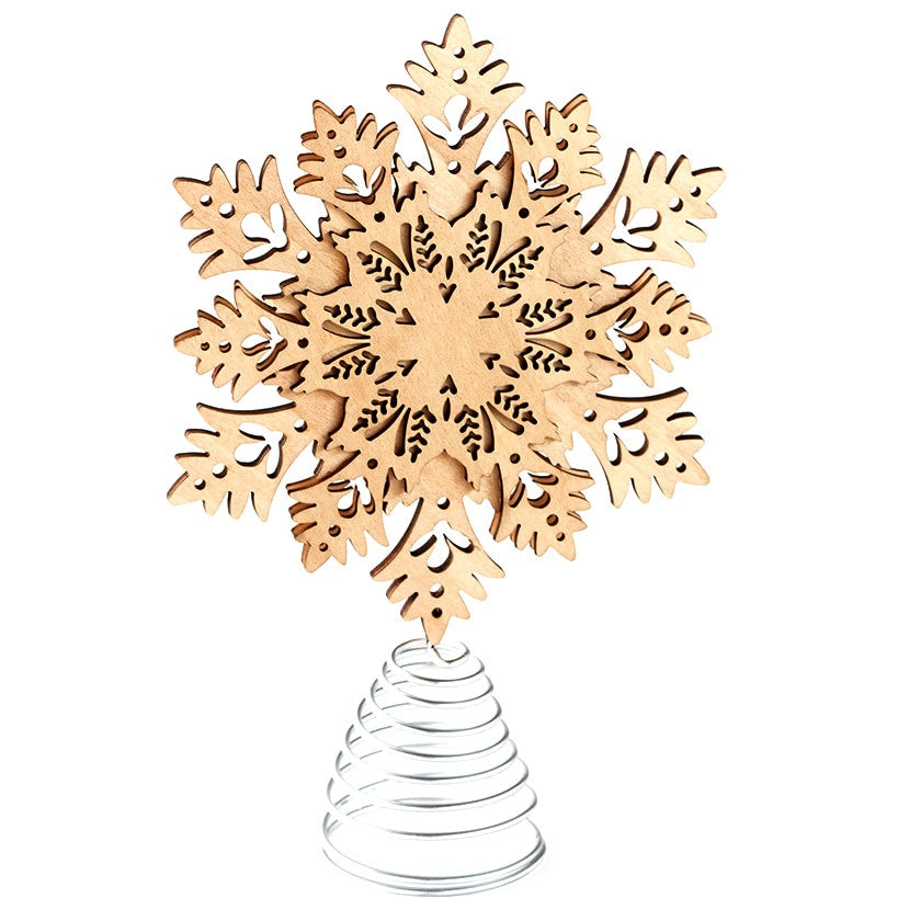 Winter Woodland Snowflake Tree Topper
