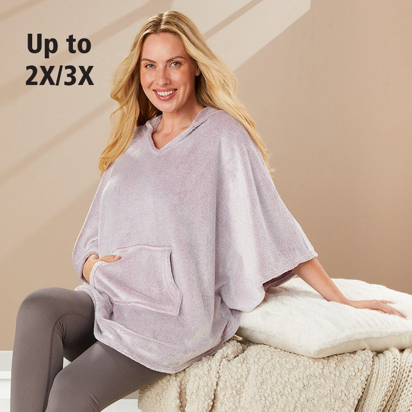 Frosted Plush Ponchos