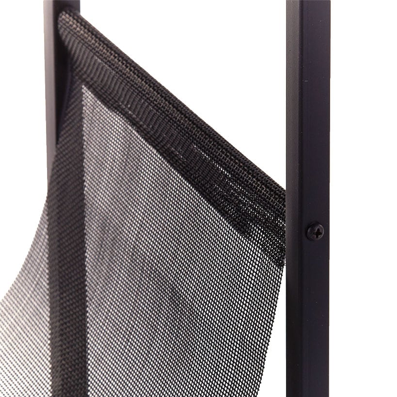 Industrial Side Table with Magazine Pouch