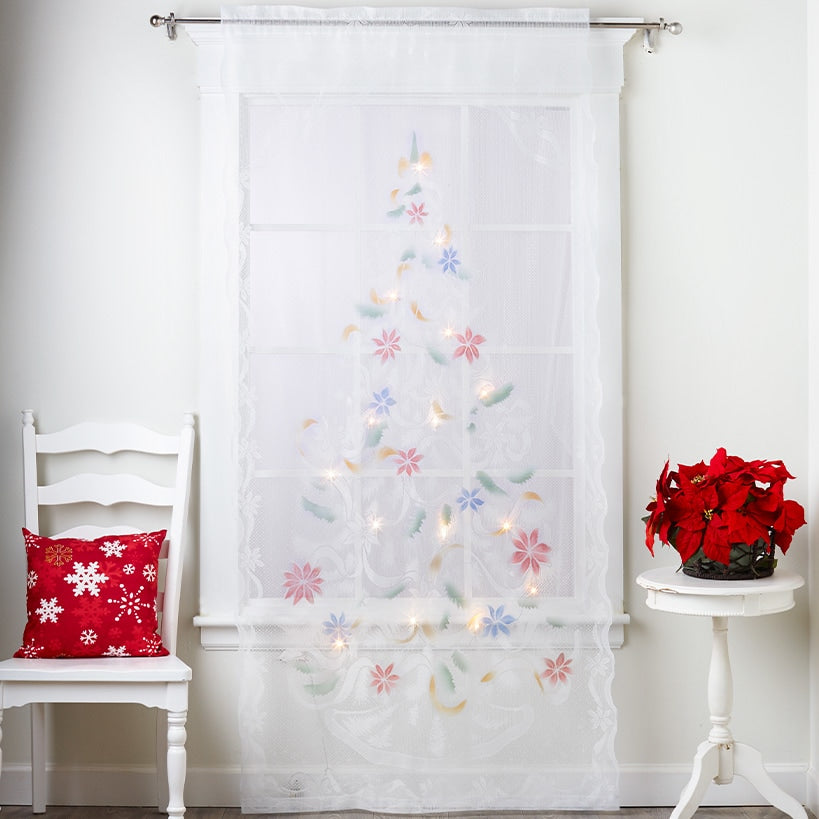 Pre-Lit Santa Window Panel