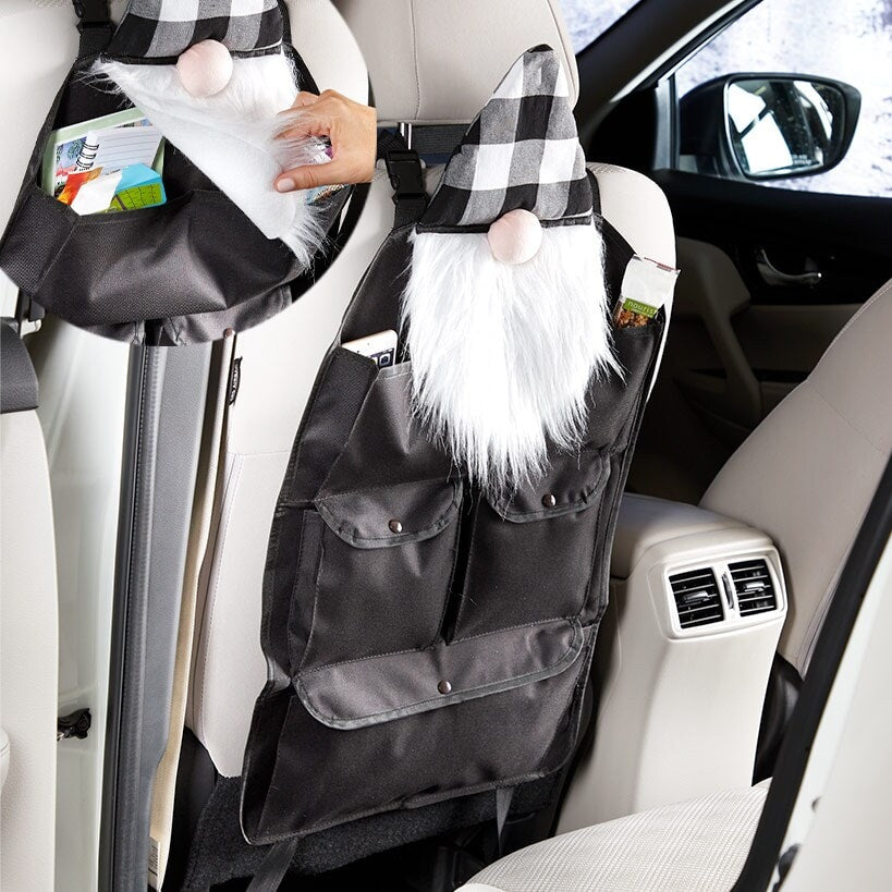 Gnome Back Seat Organizer-Adjustable Straps and Multiple Pockets