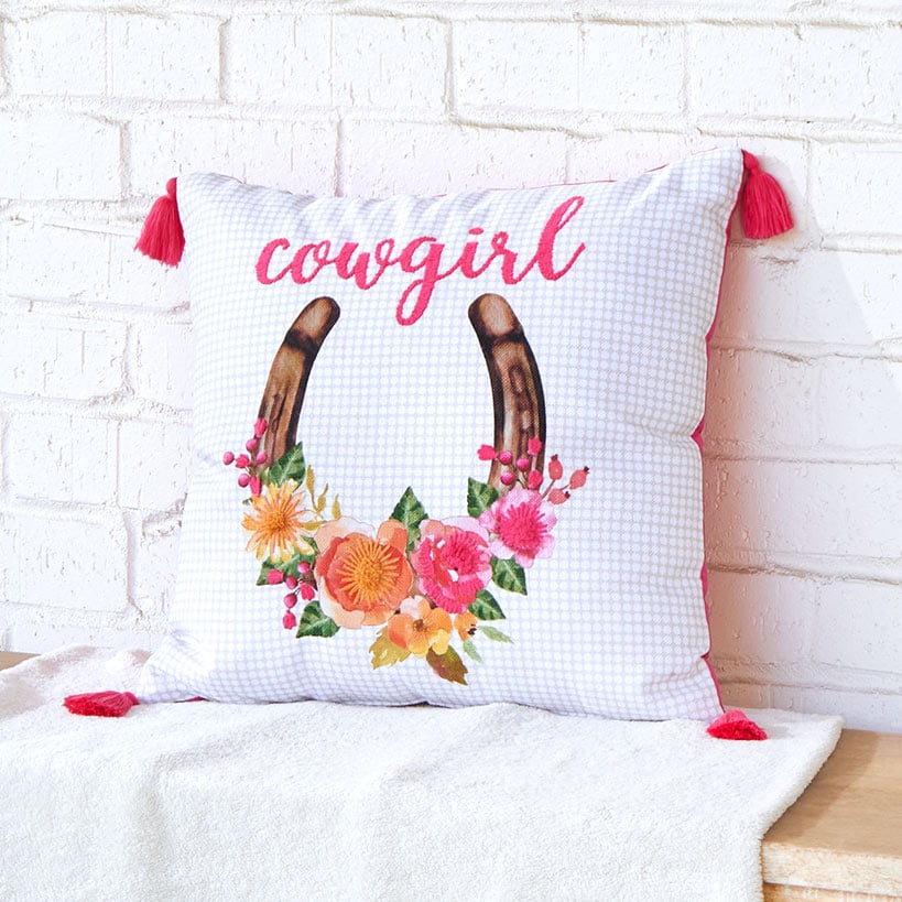 Cowgirl Embroidered Decorative Pillow#select-pillow_square-pillow-cowgirl