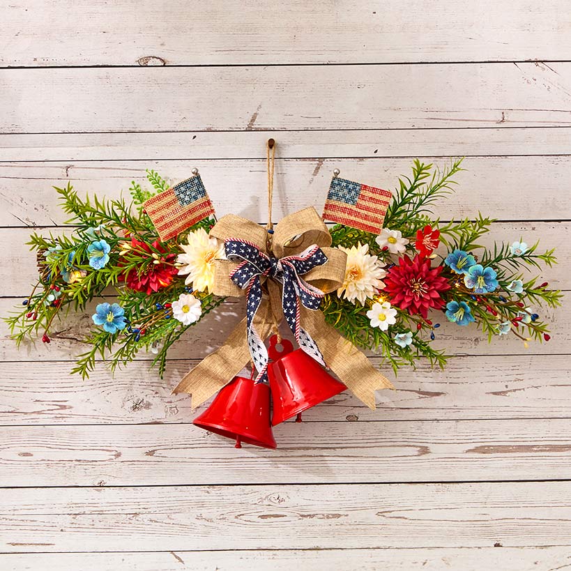 Americana Floral Swag Garland Collection