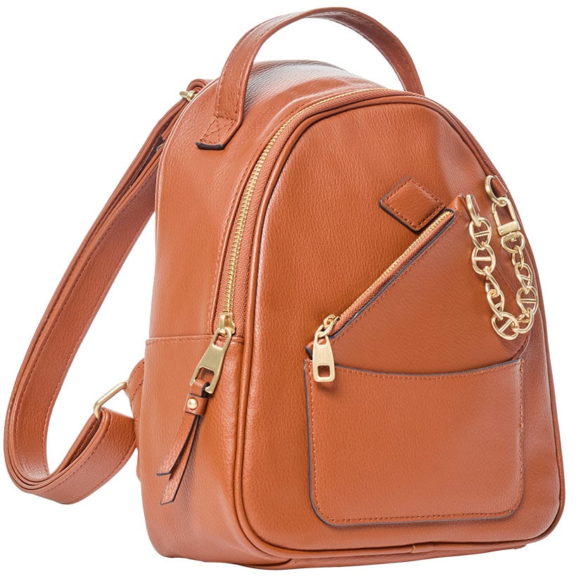 designer leather purse backpack Ellington for two outer pockets Designer Womens Mini Leather Backpack