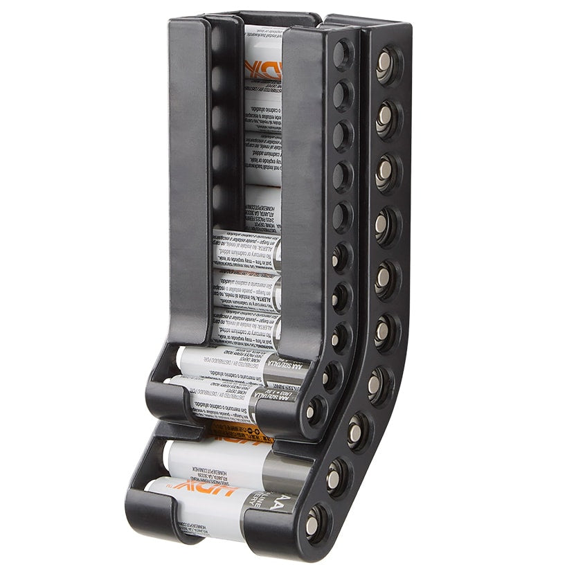 Wall Mounted Battery Organizer Storage Case - AA or AAA