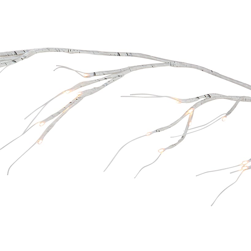 Lighted Winter Birch Branch Garland - 6.5 Foot - Battery Operated