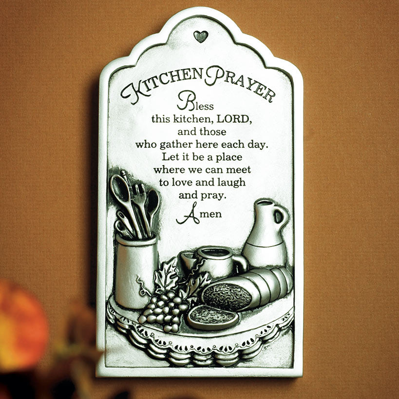 Bless This Kitchen Religious Decor - Pie Plate or Kitchen Prayer Plaque