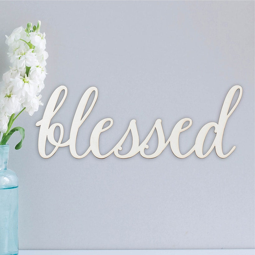Blessed Wood Décor Plaque
