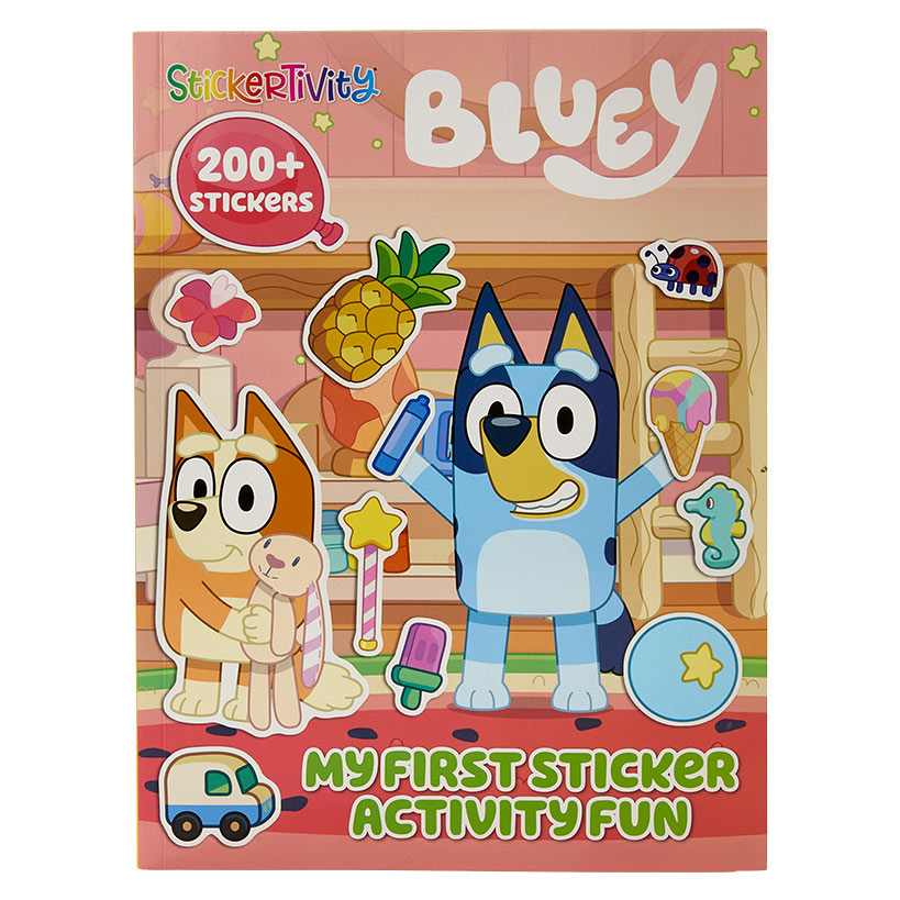 Bluey Activity 48 Page Soft Cover Books With Stickers Or 4 Crayons