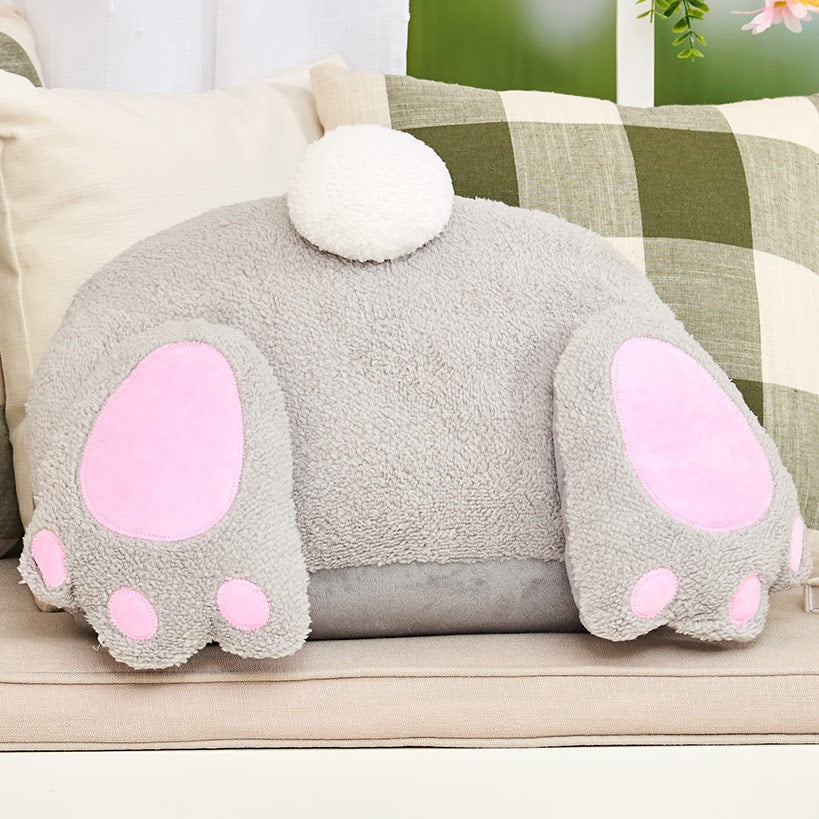 Burrowing Bunny Shaped Decorative Pillow#select-color_gray