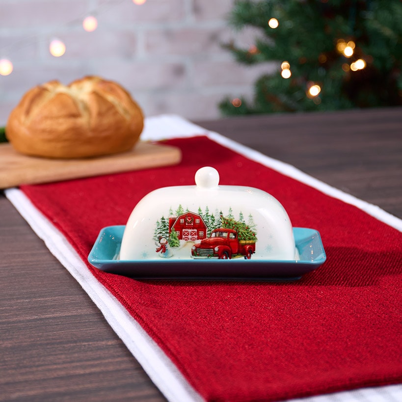 Winter in the Country Christmas Collection - Dip Bowl or Butter Dish#select-item_butter-dish