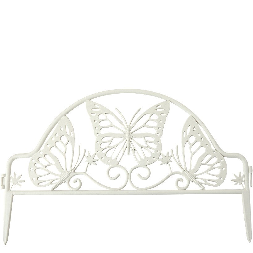 Butterfly Garden Border Fence Edging -Set of 4#select-color_white