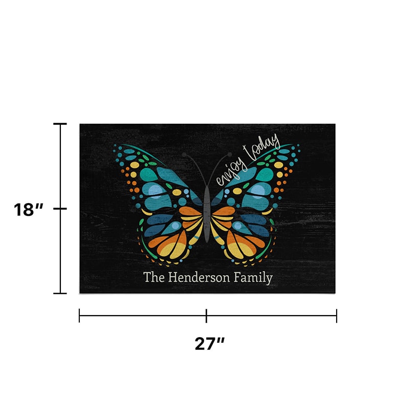 Personalized Butterfly Doormat