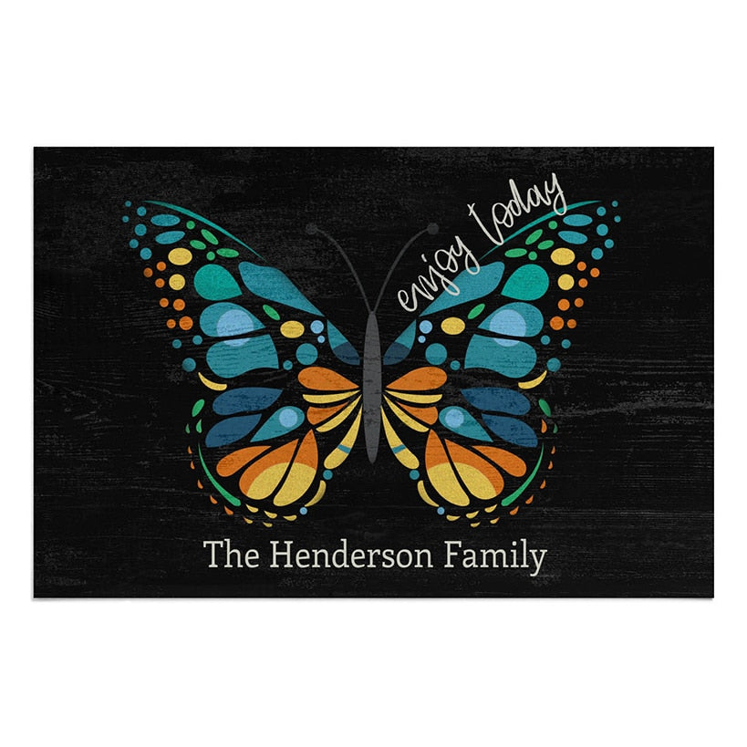 Personalized Butterfly Doormat