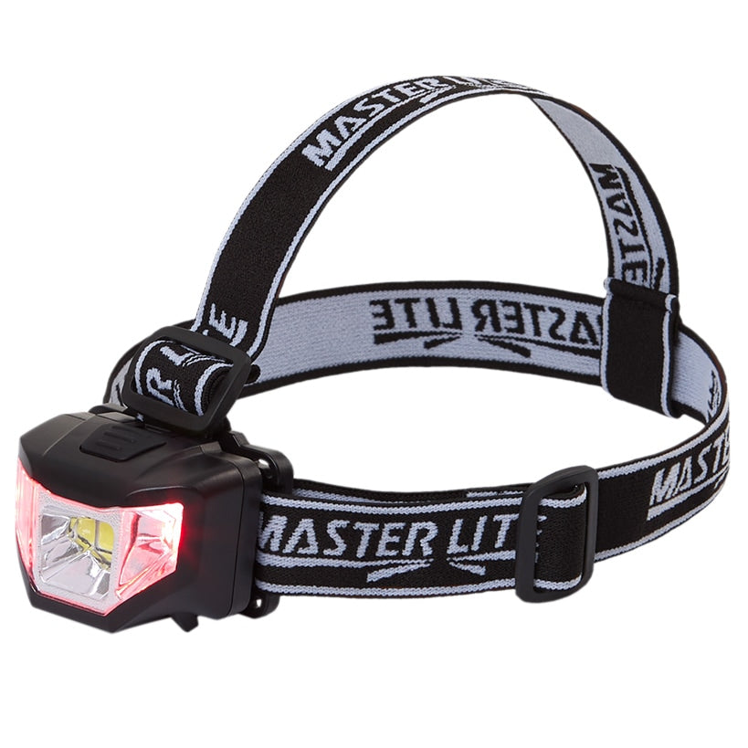 COB LED Head Lamp Red LED 200 Lumen 4 Modes Adjustable Headband