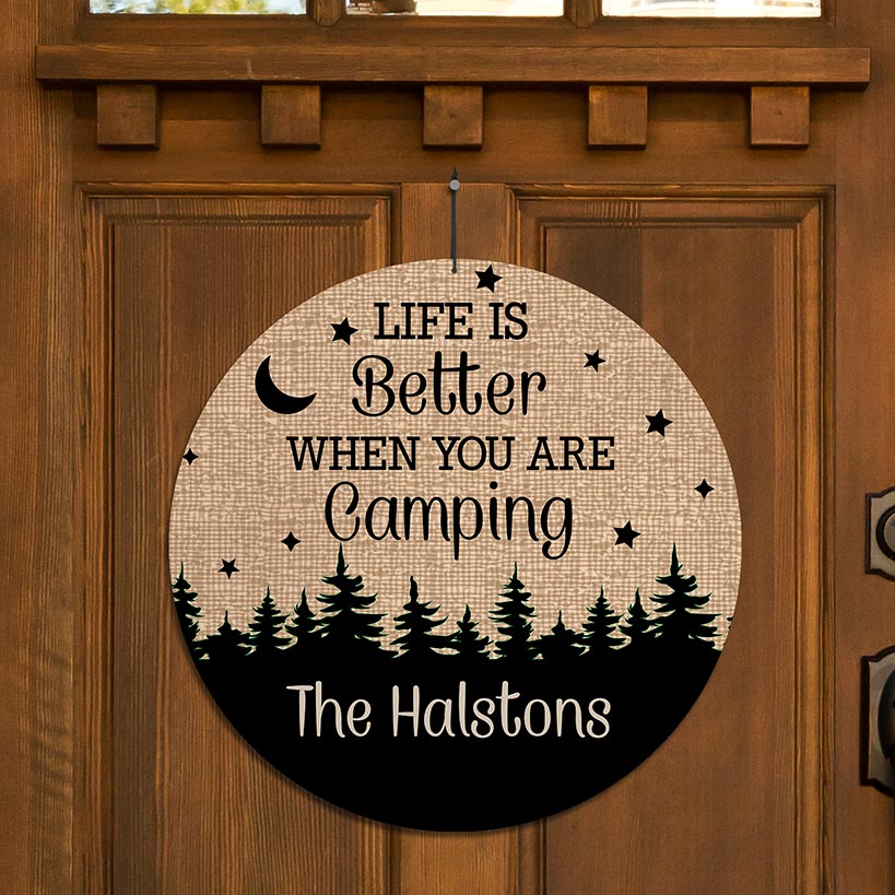 Personalized Camping Wall Hangers