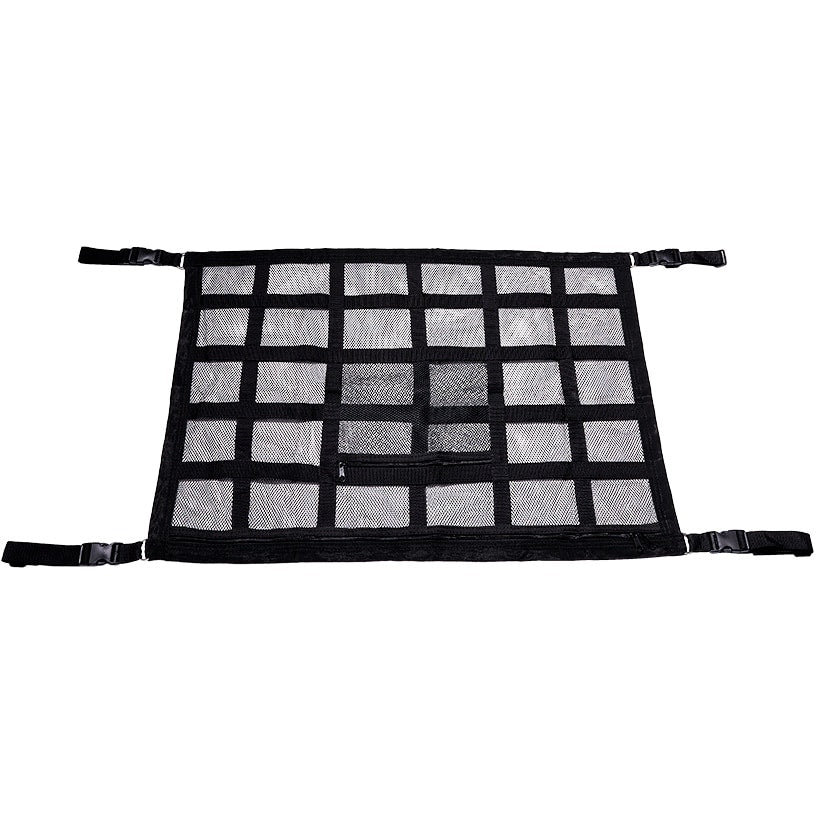 Car Ceiling Cargo Mesh Net With 2 Separate Pockets 1 Zippered