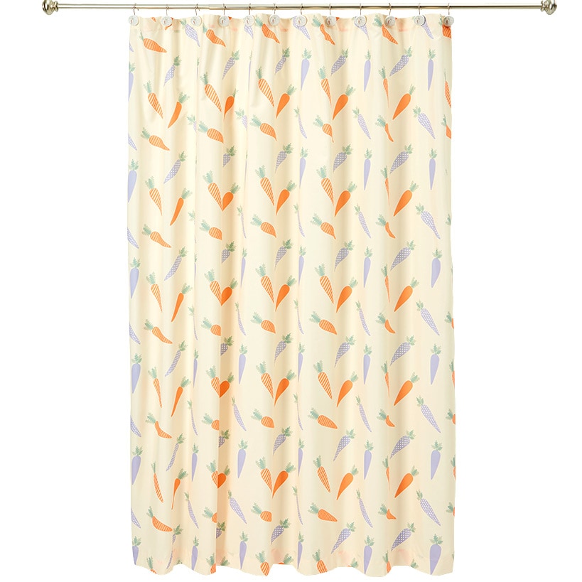 Spring Carrots Shower Curtain, Bath Rug, Hand Towels, Valance, or Hooks