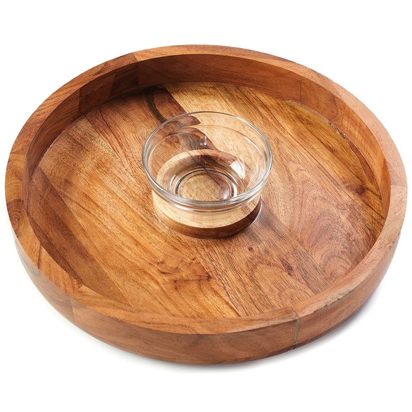 Acacia Wood Chip and Dip Platter or Set of 2 Charcuterie Boards