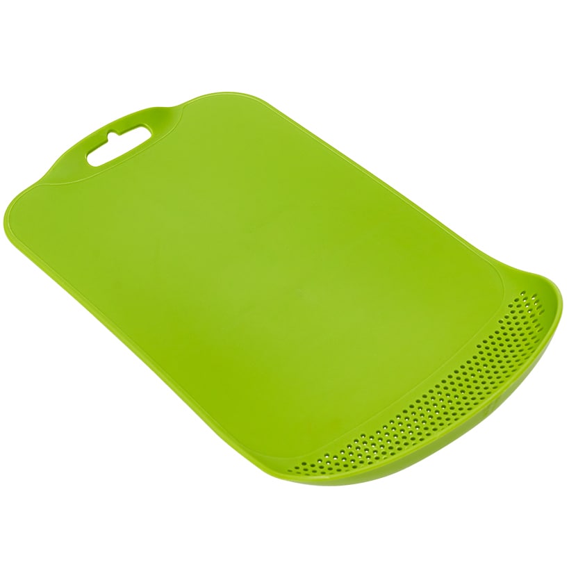 Kitchen Cutting Board with Built-in Colander