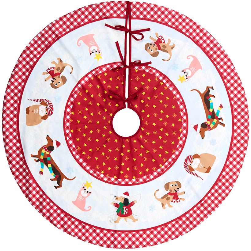 Cat & Dog Pet Themed Tree Skirt or Stocking