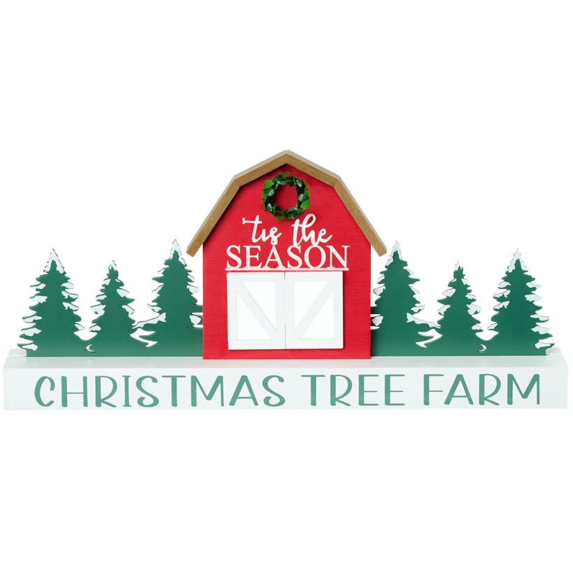 Christmas Wooden Tree Farm or Village Tabletop Décor