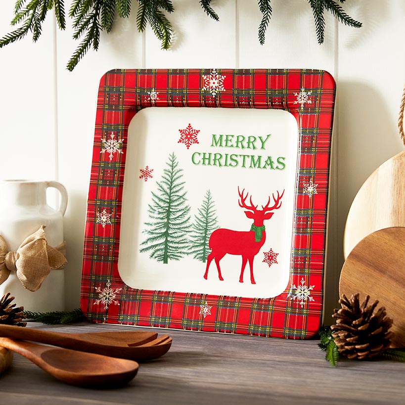 Christmas Deer Kitchen - Magnet, Towels, Tray, or Salt & Pepper Shakers