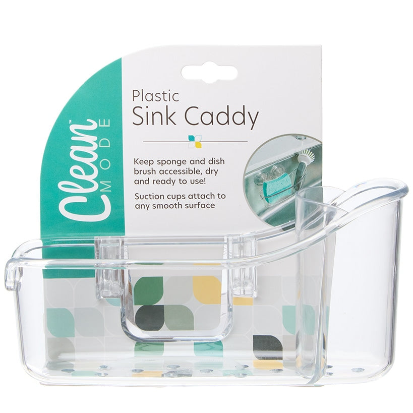 Kitchen Clear Sink Caddy & Sponge Holder with Suction Cups