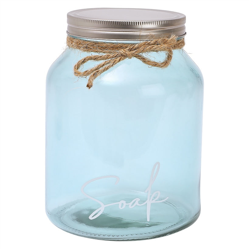 Coastal Laundry Storage Glass Jar