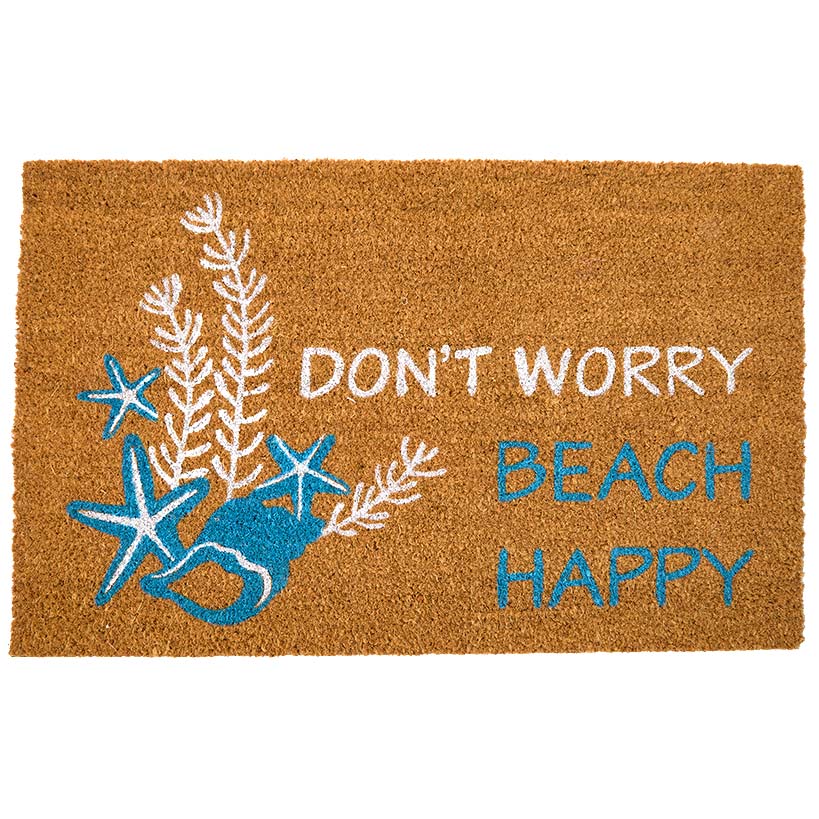 Coastal Themed Coir Outdoor Doormat