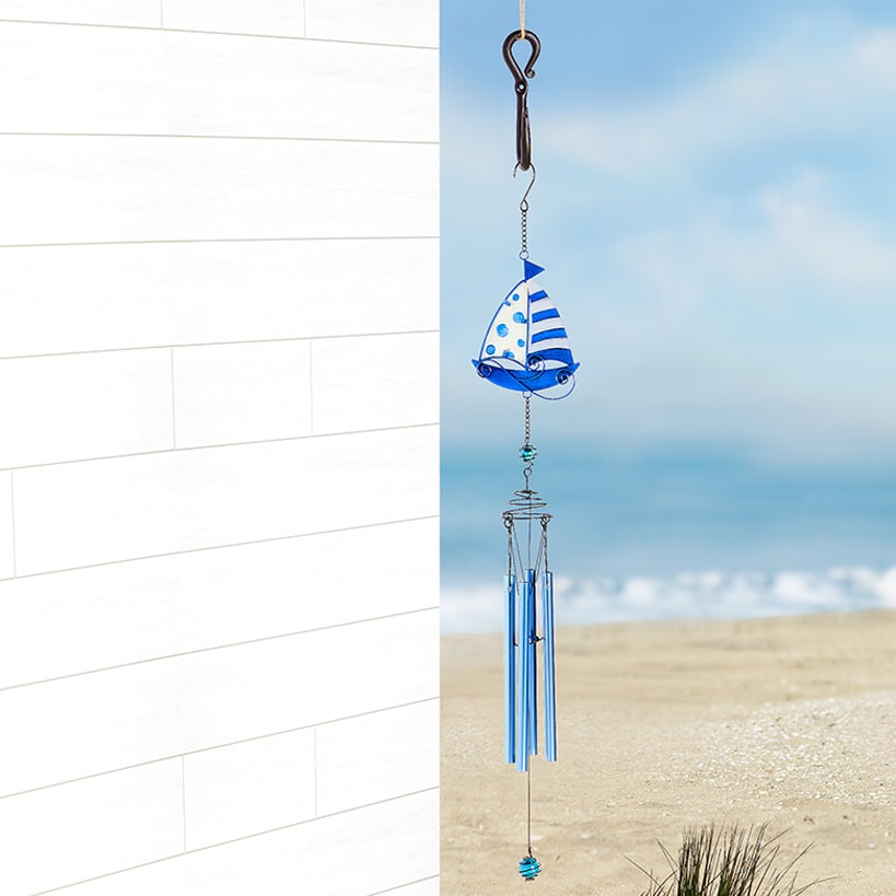 Coastal Windchime Sailboat or Seahorse#select-windchime_sailboat