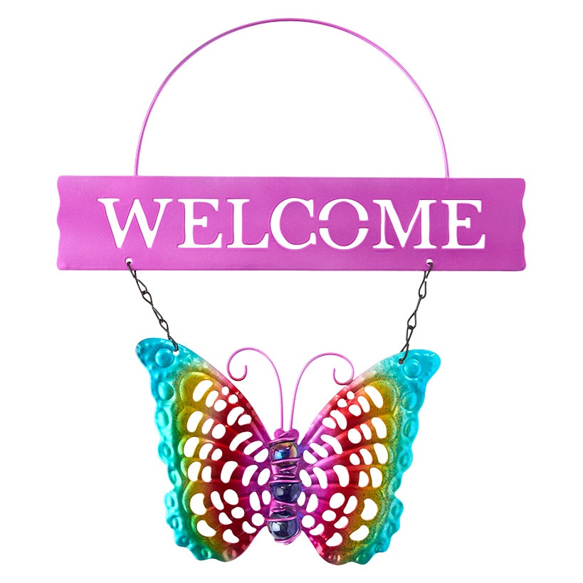 Vibrant Spring Welcome Sign Metal Wall Decor