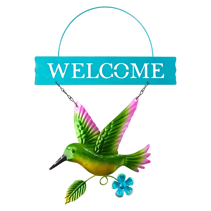 Vibrant Spring Welcome Sign Metal Wall Decor