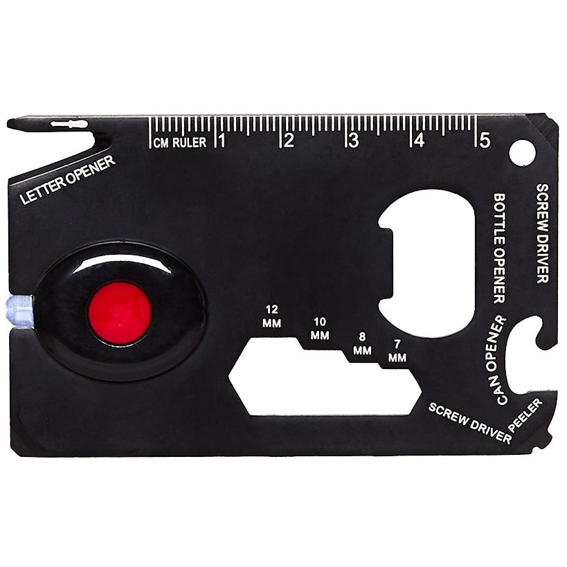 Compact LED Multifunction Stainless Steel 12 in 1 Tool