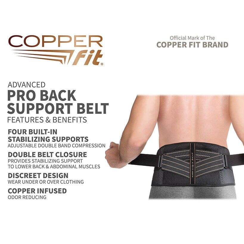 Copper Fit® Advanced Back Pro - Back Support , Unisex with Anti-Odor Fabric