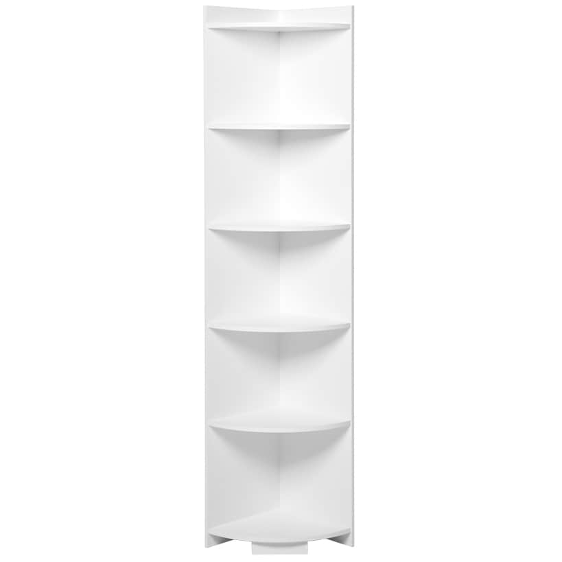 Wood Corner Freestanding Shelf - 5-Tier - 59"H