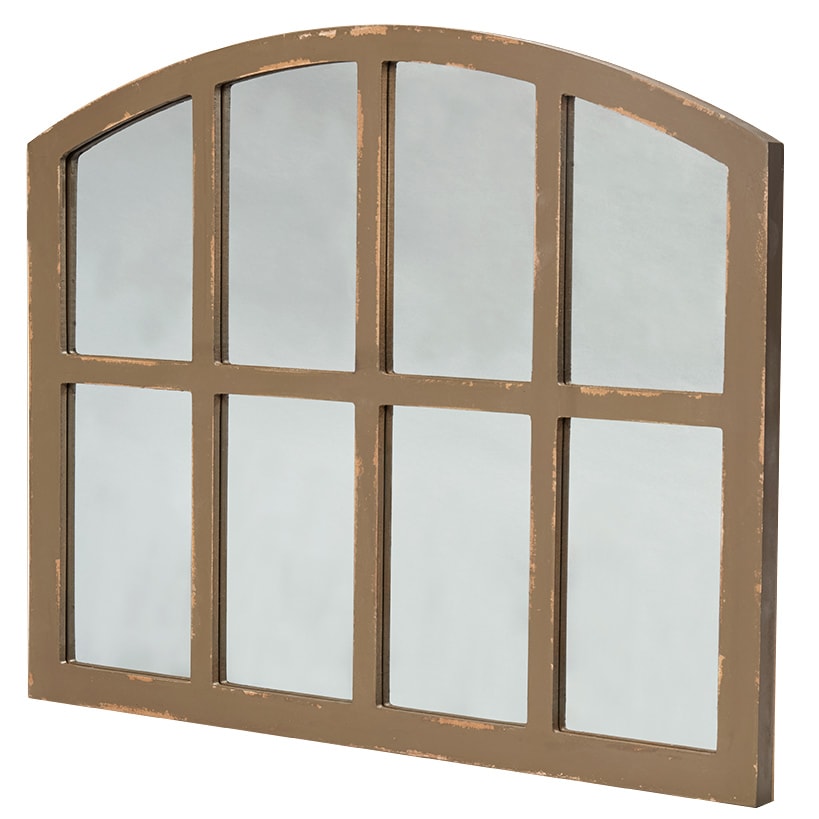 Rustic Country Window Pane Mirror - Black, Dark Brown, or White