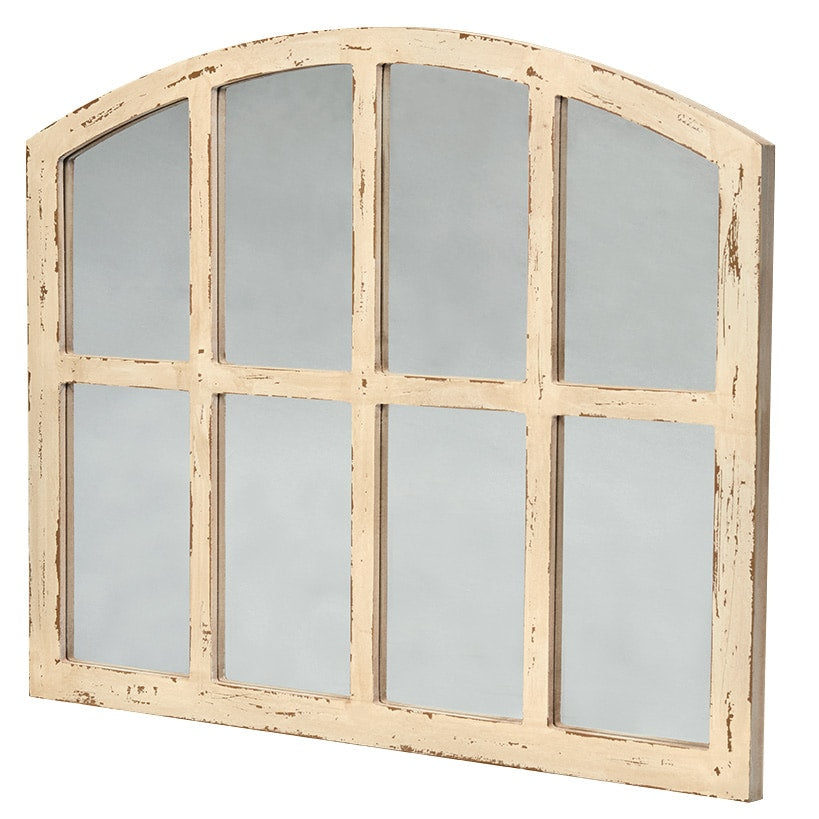 Rustic Country Window Pane Mirror - Black, Dark Brown, or White
