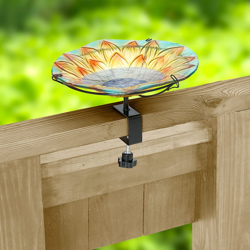Sunflower Birdbath Or Feeder - Deck Mounted
