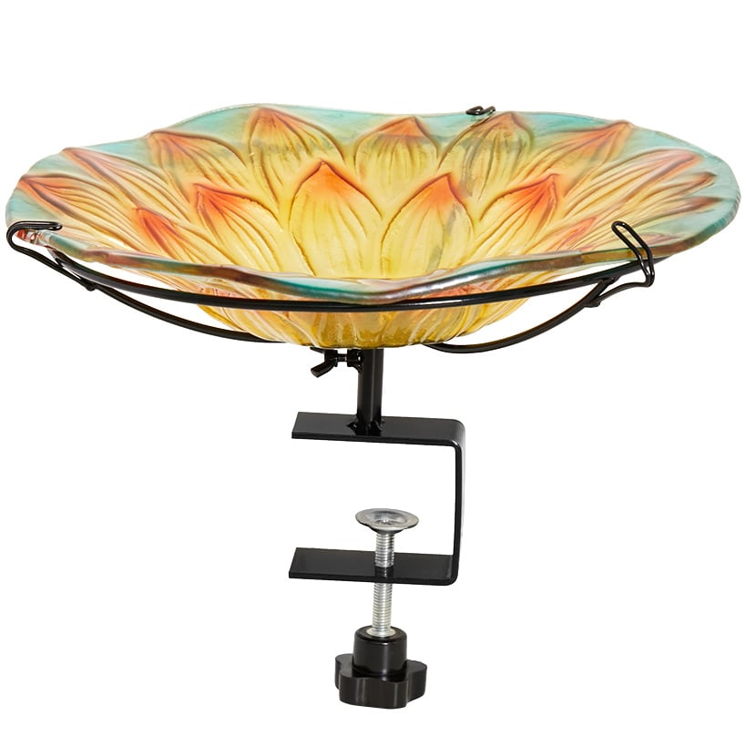 Sunflower Birdbath Or Feeder - Deck Mounted