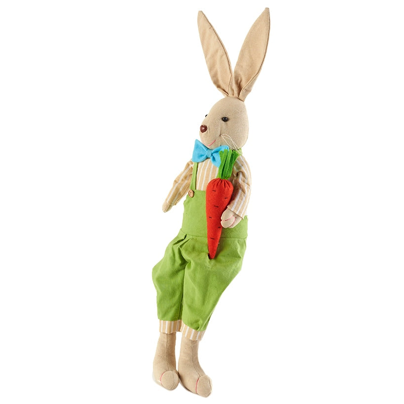Easter Country Bunnies, Decorative Carrot Garland, or Carrot Wreath