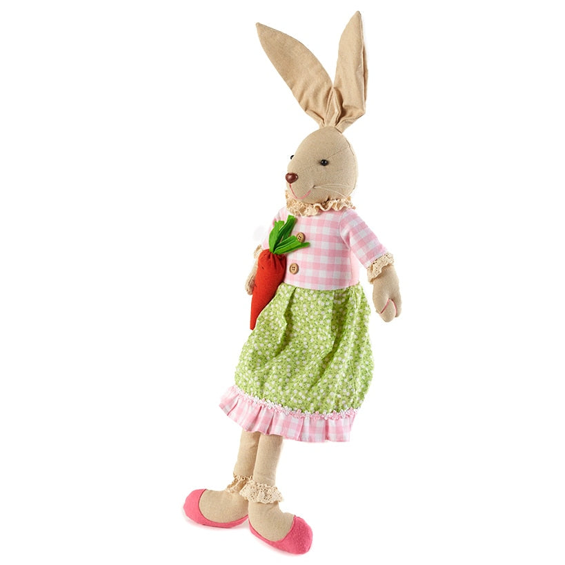 Easter Country Bunnies, Decorative Carrot Garland, or Carrot Wreath