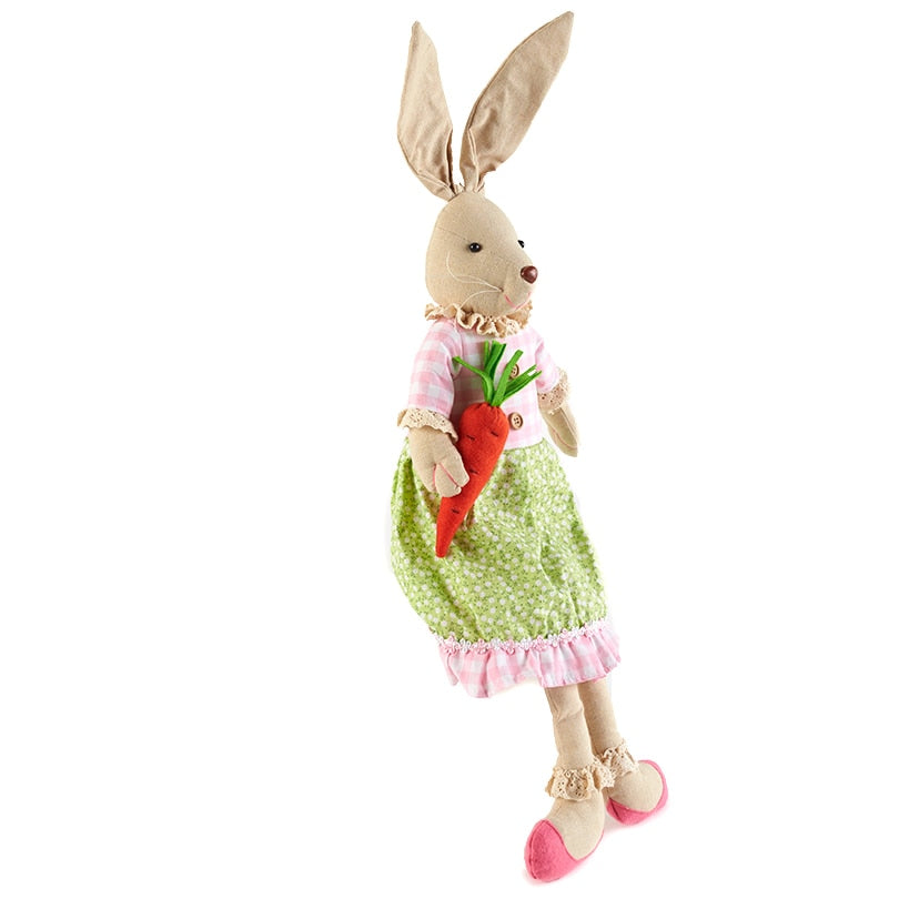Easter Country Bunnies, Decorative Carrot Garland, or Carrot Wreath
