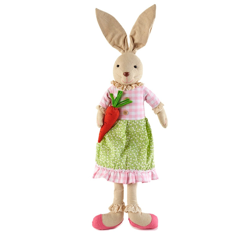 Easter Country Bunnies, Decorative Carrot Garland, or Carrot Wreath