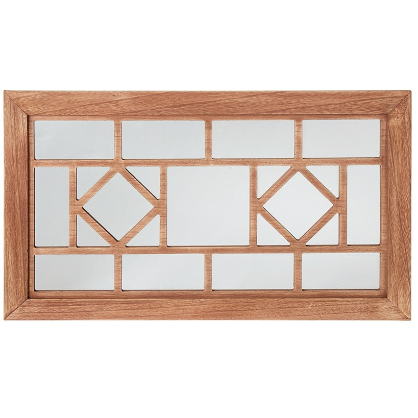 Decorative Wood Rectangular Mirror - White, Black, or Brown
