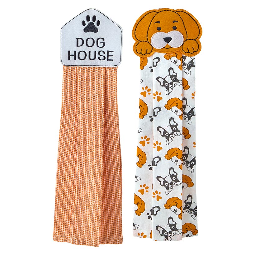 Kitchen Towels Summertime Dog Set of 2
