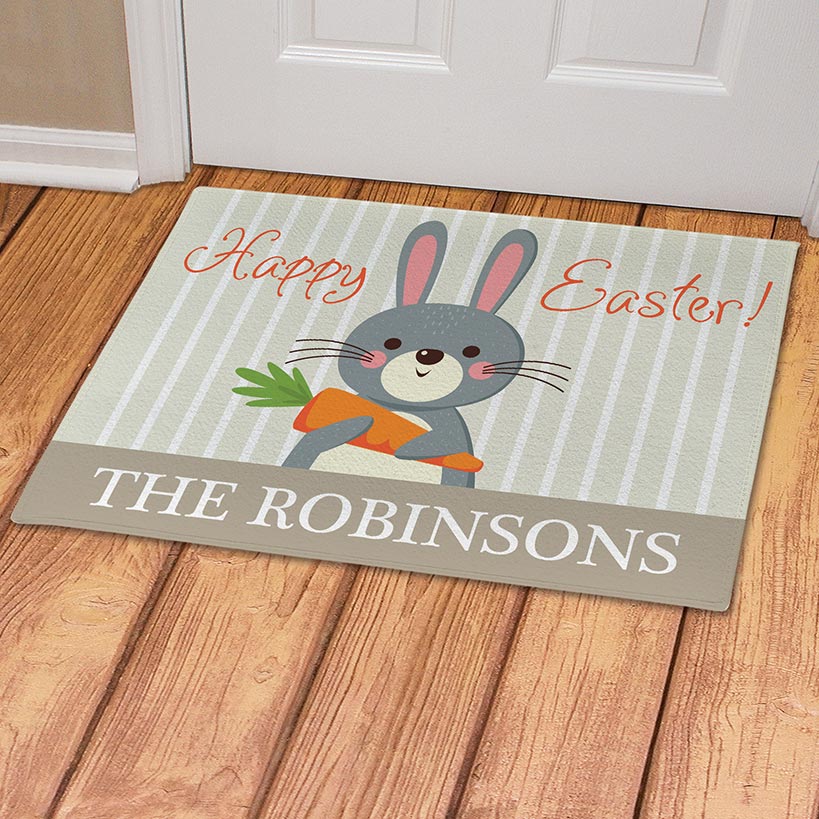 Personalized Easter Bunny Doormat